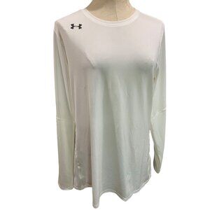 XL Under Armour Womens New White 1305164 Volleyball Long Sleeve Jersey Powerhous
